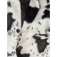 JACKET - BLAZER IN COW PRINT, OVERSIZED, SINGLE BREASTED WITH BROWN SUEDE FRINGES ON THE BACK ”ALEX KATSAITI X STYLISHIOUS”.