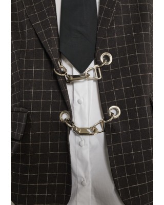 ΣΑΚΑΚΙ ΚΑΡΟ ΣΚΟΥΡΟ ΚΑΦΕ , OVERSIZED & ΜΟΝΟΠΕΤΟ ΜΕ ΑΣΗΜΙ, ΜΕΤΑΛΛΙΚΑ ΚΟΥΜΠΩΜΑΤΑ  ”ALEX KATSAITI X STYLISHIOUS"