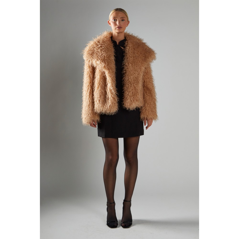 ΤΖΑΚΕΤ ΑΠΟ ΟΙΚΟΛΟΓΙΚΗ ΓΟΥΝΑ ΤΥΠΟΥ ΠΡΟΒΑΤΟ ΣΕ ΜΟΚΚΑ-ΚΑΡΑΜΕΛ AΠΟΧΡΩΣΗ ΜΕ ΜΕΓΑΛΟ ΓΙΑΚΑ & ΤΣΕΠΕΣ “STYLISHIOUS COLLECTION”