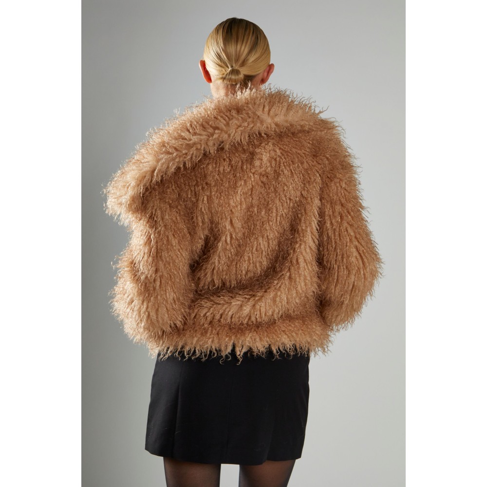 ΤΖΑΚΕΤ ΑΠΟ ΟΙΚΟΛΟΓΙΚΗ ΓΟΥΝΑ ΤΥΠΟΥ ΠΡΟΒΑΤΟ ΣΕ ΜΟΚΚΑ-ΚΑΡΑΜΕΛ AΠΟΧΡΩΣΗ ΜΕ ΜΕΓΑΛΟ ΓΙΑΚΑ & ΤΣΕΠΕΣ “STYLISHIOUS COLLECTION”