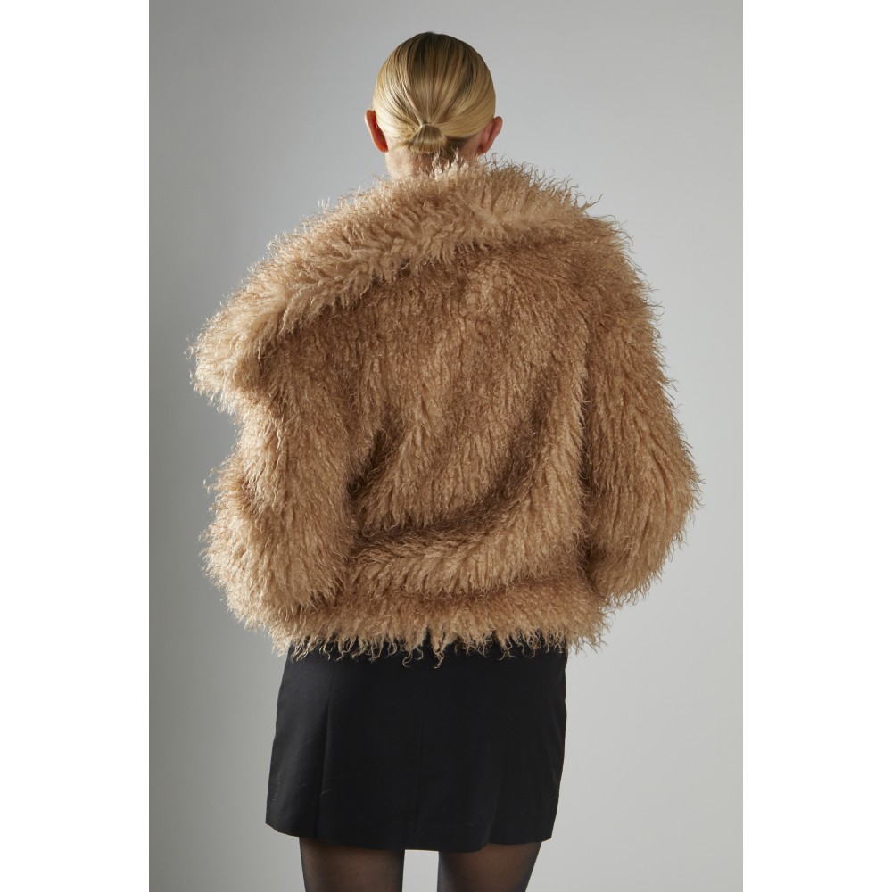 ΤΖΑΚΕΤ ΑΠΟ ΟΙΚΟΛΟΓΙΚΗ ΓΟΥΝΑ ΤΥΠΟΥ ΠΡΟΒΑΤΟ ΣΕ ΜΟΚΚΑ-ΚΑΡΑΜΕΛ AΠΟΧΡΩΣΗ ΜΕ ΜΕΓΑΛΟ ΓΙΑΚΑ & ΤΣΕΠΕΣ “STYLISHIOUS COLLECTION”