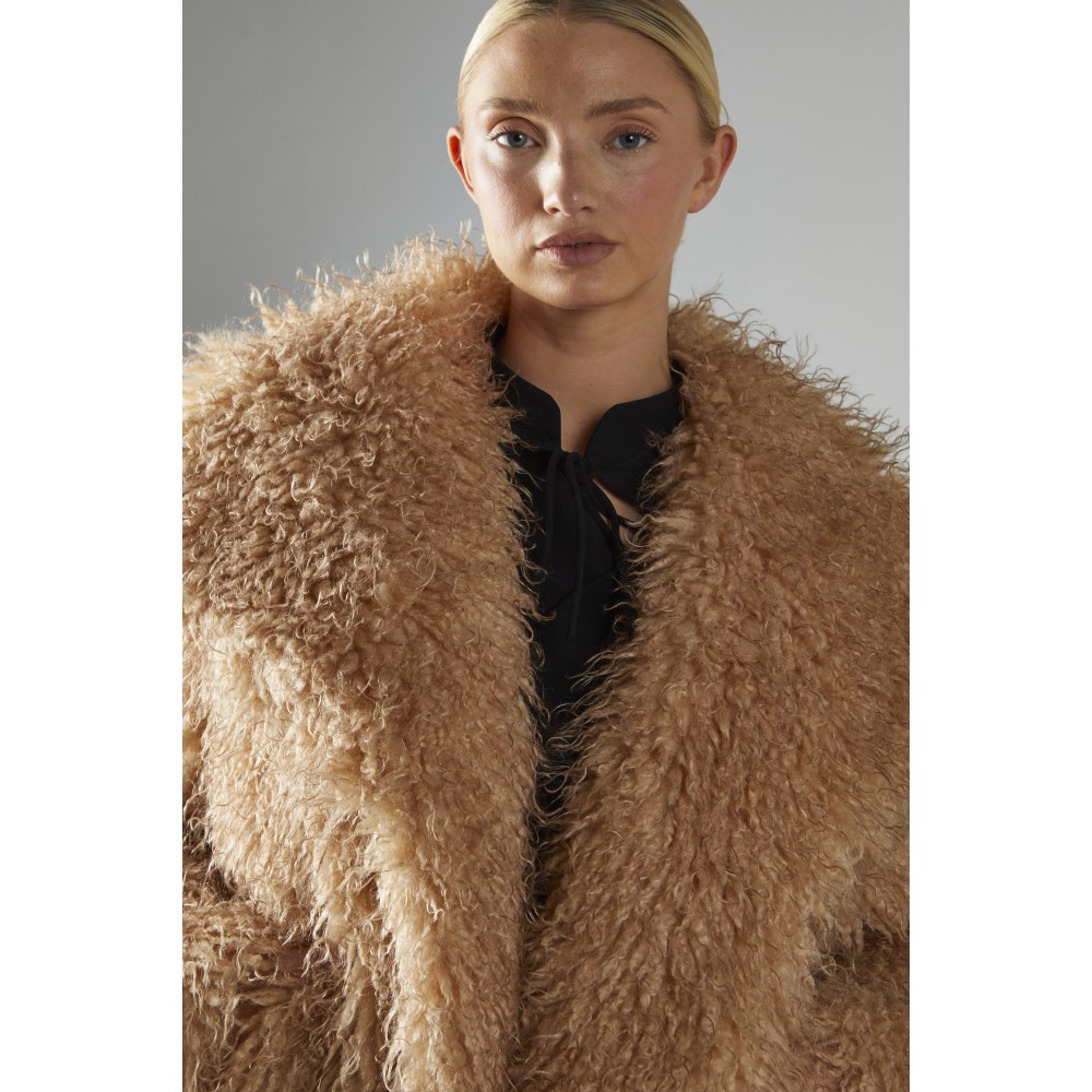 ΤΖΑΚΕΤ ΑΠΟ ΟΙΚΟΛΟΓΙΚΗ ΓΟΥΝΑ ΤΥΠΟΥ ΠΡΟΒΑΤΟ ΣΕ ΜΟΚΚΑ-ΚΑΡΑΜΕΛ AΠΟΧΡΩΣΗ ΜΕ ΜΕΓΑΛΟ ΓΙΑΚΑ & ΤΣΕΠΕΣ “STYLISHIOUS COLLECTION”