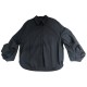 SHIRT IN BLACK COTTON, OVERSIZED WITH PUFFY SLEEVES "STYLISHIOUS COLLECTION"
