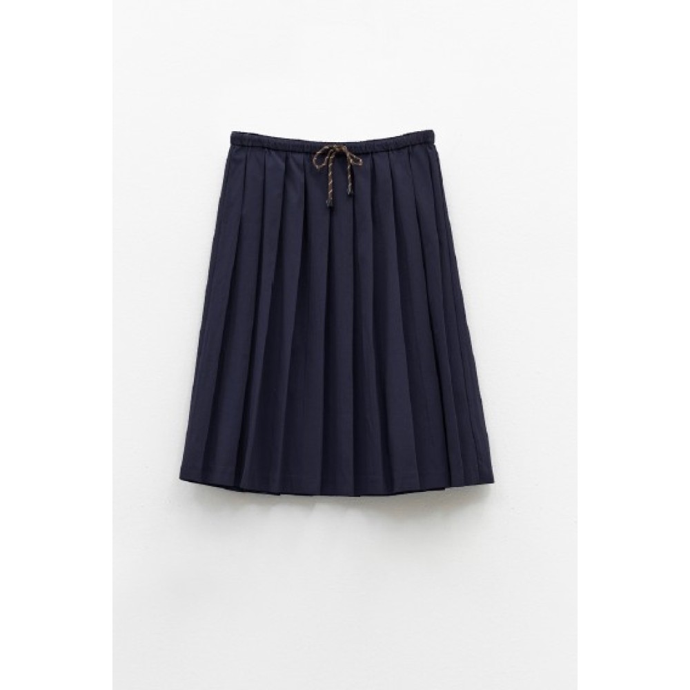 ΦΟΥΣΤΑ ΣΕ ΜΠΛΕ ΣΚΟΥΡΟ, ΜΙΝΤΙ ΜΕ ΠΙΕΤΕΣ ΚΑΙ ΛΑΣΤΙΧΟ ΣΤΗ ΜΕΣΗ "STYLISHIOUS COLLECTION"