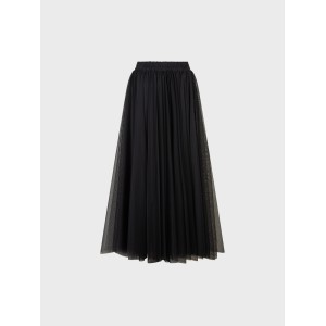 ΦΟΥΣΤA ΤΟΥΛΙΝΗ MΑΥΡΗ, ΨΗΛΟΜΕΣΗ & ΜΑΚΡΙΑ ΜΕ ΛΑΣΤΙΧΟ ΣΤΗ ΜΕΣΗ "STYLISHIOUS COLLECTION"