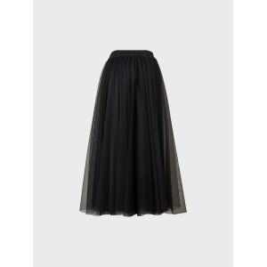 ΦΟΥΣΤA ΤΟΥΛΙΝΗ MΑΥΡΗ, ΨΗΛΟΜΕΣΗ & ΜΑΚΡΙΑ ΜΕ ΛΑΣΤΙΧΟ ΣΤΗ ΜΕΣΗ "STYLISHIOUS COLLECTION"