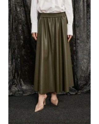 ΦΟΥΣΤΑ ΜΙΝΤΙ, ΚΛΟΣ ΑΠΟ ΟΙΚΟΛΟΓΙΚΟ ΧΑΚΙ ΔΕΡΜΑ ΜΕ ΛΑΣΤΙΧΟ ΚΑΙ ΤΣΕΠΕΣ  "ALEX KATSAITI X STYLISHIOUS"