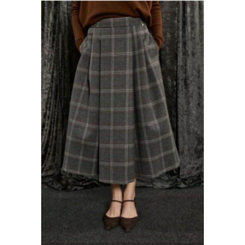 ΦΟΥΣΤΑ ΜΙΝΤΙ ΚΑΡΟ ΓΚΡΙ, ΣΕ ΣΤΥΛ 50'S ΜΕ ΠΙΕΤΕΣ ΚΑΙ ΤΣΕΠΕΣ  "STYLISHIOUS COLLECTION"