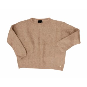 ΠΟΥΛΟΒΕΡ ΣΕ ΜΠΕΖ-ΓΚΡΙ ΑΠΟΧΡΩΣΗ OVERSIZED ΑΠΟ ΠΟΛΥ ΖΕΣΤΟ ΚΑΙ ΑΠΑΛΟ ΠΛΕΚΤΟ ΜΟΧΕΡ ΥΦΑΣΜΑ ”STYLISHIOUS COLLECTION”