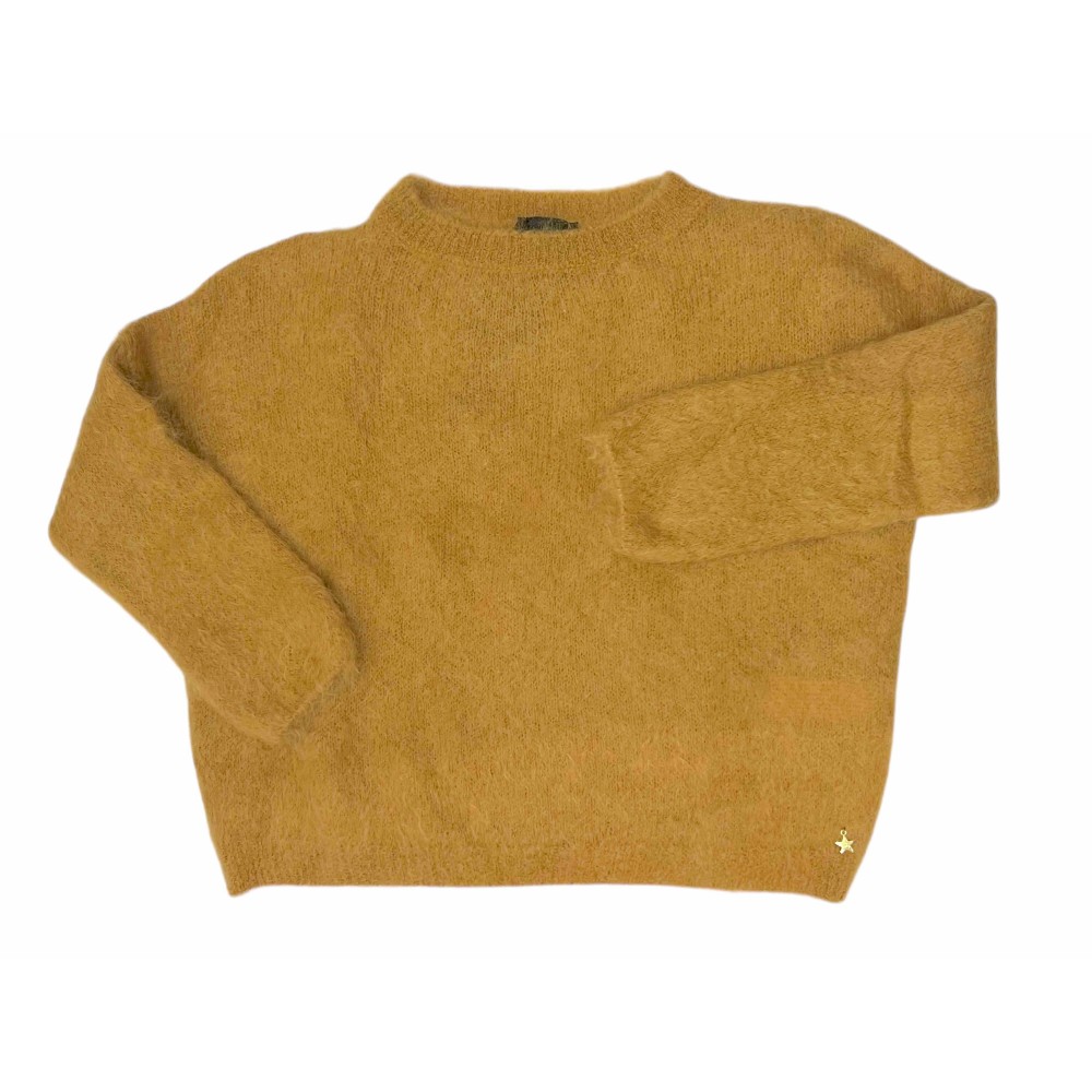 ΠΟΥΛΟΒΕΡ ΣΕ ΛΑΔΙ-ΜΟΥΣΤΑΡΔΙ ΑΠΟΧΡΩΣΗ OVERSIZED ΑΠΟ ΠΟΛΥ ΖΕΣΤΟ ΚΑΙ ΑΠΑΛΟ ΠΛΕΚΤΟ ΜΟΧΕΡ ΥΦΑΣΜΑ ”STYLISHIOUS COLLECTION”