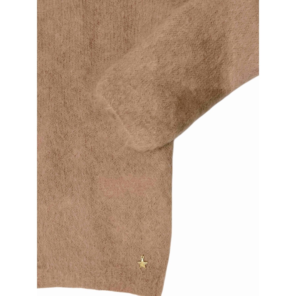 ΠΟΥΛΟΒΕΡ ΣΕ ΜΠΕΖ-ΓΚΡΙ ΑΠΟΧΡΩΣΗ OVERSIZED ΑΠΟ ΠΟΛΥ ΖΕΣΤΟ ΚΑΙ ΑΠΑΛΟ ΠΛΕΚΤΟ ΜΟΧΕΡ ΥΦΑΣΜΑ ”STYLISHIOUS COLLECTION”