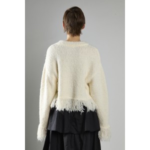 ΠΟΥΛΟΒΕΡ ΚΟΝΤΟ ΣΕ ΙΒΟΥΑΡ - ΚΡΕΜ ΑΠΟΧΡΩΣΗ, OVERSIZED ΜΕ ΑΣΟΡΤΙ ΚΡΟΣΣΙΑ "STYLISHIOUS COLLECTION"