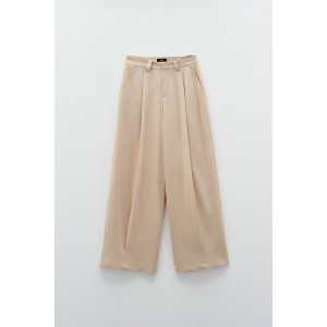 PANTS IN BEIGE - SAND SHADE,HIGH WAISTED WITH PLEATS "STYLISHIOUS COLLECTION"