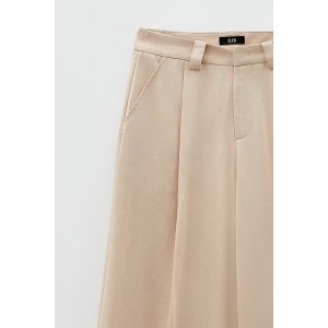PANTS IN BEIGE - SAND SHADE,HIGH WAISTED WITH PLEATS "STYLISHIOUS COLLECTION"