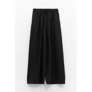 PANTS IN BLACK COTTON WITH RUBBER WAIST BAND & POCKETS  "STYLISHIOUS COLLECTION"