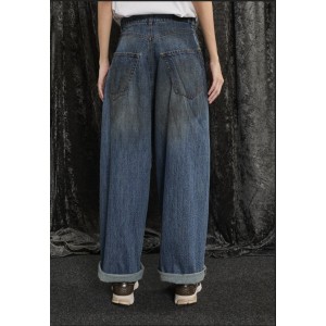 ΠΑΝΤΕΛΟΝΙ ΤΖHΝ ΣΚΟΥΡΟ ΞΕΒΑΜΜΕΝΟ, ΧΑΛΑΡΟ & ΨΗΛΟΜΕΣΟ ΜΕ ΡΕΒΕΡ "STYLISHIOUS COLLECTION"