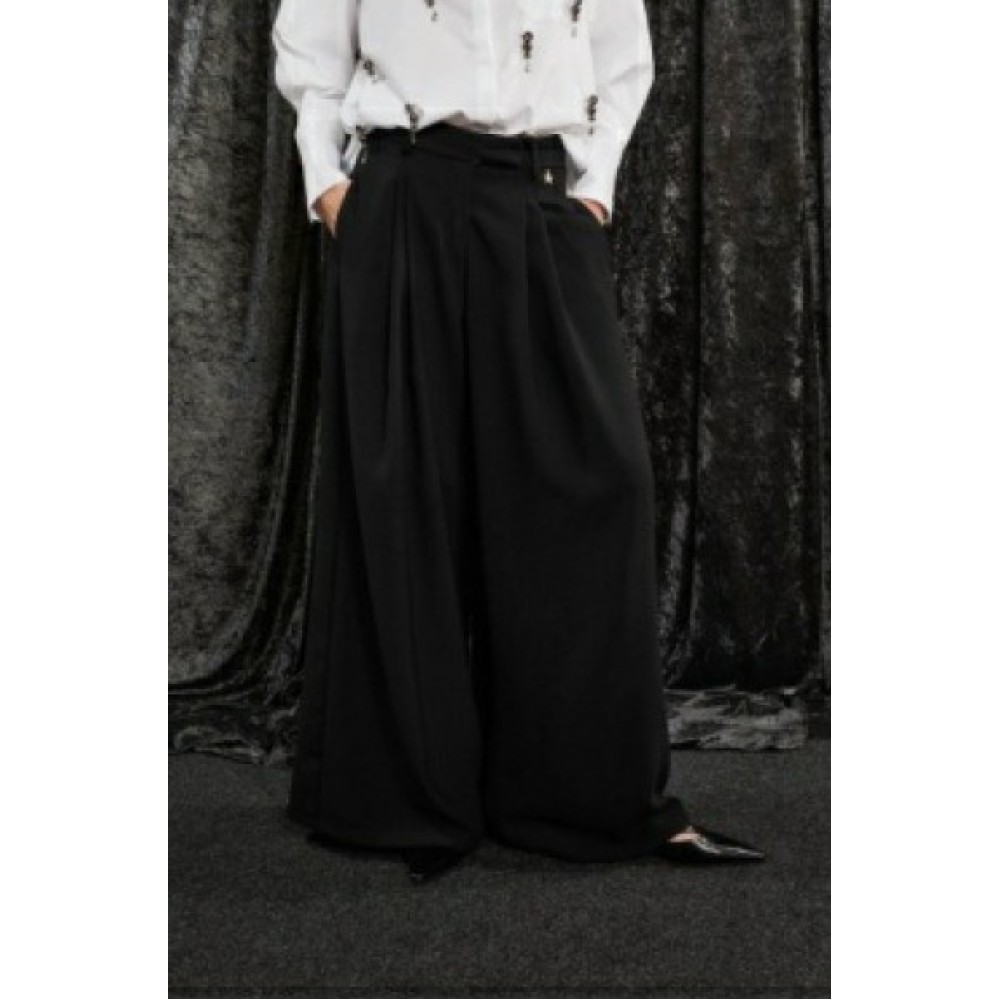 ΠΑΝΤΕΛΟΝΙ ΜAYPO, ΨΗΛΟΜΕΣΟ ΣΕ ΦΑΡΔΙΑ ΓΡΑΜΜΗ ΣΤΥΛ ΚΑΜΠΑΝΑ ΜΕ ΠΙΕΤΕΣ ΕΜΠΡΟΣ  "STYLISHIOUS COLLECTION"