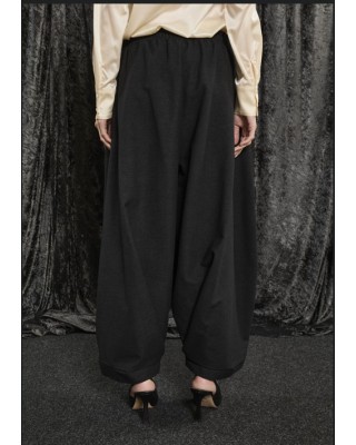 ΠΑΝΤΕΛΟΝΙ - ΣΑΛΒΑΡΙ ΜΑΥΡΟ, ΣΤΥΛ ΦΟΡΜΑΣ, ΨΗΛΟΜΕΣΟ ΜΕ ΛΑΣΤΙΧΟ ΣΤΗΝ ΜΕΣΗ "STYLISHIOUS COLLECTION"