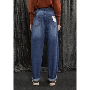 ΠΑΝΤΕΛΟΝΙ ΤΖHΝ ΣΕ ΜΠΛΕ, ΞΕΒΑΜΜΕΝΟ ΥΦΑΣΜΑ ΣΕ ΧΑΛΑΡΗ, BUBBLE ΓΡΑΜΜΗ, ΨΗΛΟΜΕΣΟ "STYLISHIOUS COLLECTION"