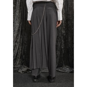 ΠΑΝΤΕΛΟΝΙ ΓΚΡΙ-ΑΝΘΡΑΚΙ ΣΕ IΣΙΑ ,ΑΝΔΡΙΚΗ ΓΡΑΜΜΗ ΜΕ ΑΠΟΣΠΩΜΕΝΗ ΠΛΙΣΕ ΦΟΥΣΤΑ & ΑΛΥΣΙΔΕΣ "STYLISHIOUS COLLECTION"