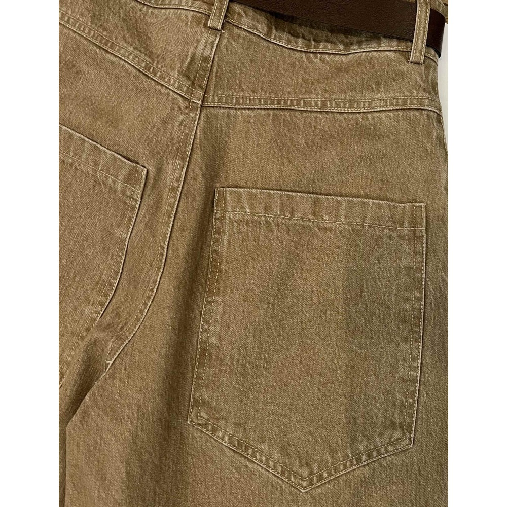 ΠΑΝΤΕΛΟΝΙ ΤΖHΝ ΣΕ ΜΠΕΖ ΑΠΟΧΡΩΣΗ, ΨΗΛΟΜΕΣΟ ΜΕ ΤΑΜΠΑ ΖΩΝΗ ΚΑΙ ΤΣΕΠΕΣ "STYLISHIOUS COLLECTION"