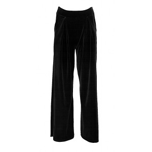 ΠΑΝΤΕΛΟΝΙ ΣΕ ΜΑΥΡΟ ΒΕΛΟΥΔΟ, ΜΕ ΚΟΥΦΟΠΙΕΤΕΣ & ΛΑΣΤΙΧΟ ΣΕ ΙΣΙΑ, ΧΑΛΑΡΗ ΓΡΑΜΜΗ ''STYLISHIOUS COLLECTION"