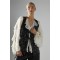 VEST IN BLACK ECO- FRIENDLY LEATHER EMBELLISHED WITH METALLIC, SILVER STUDS " STYLISHIOUS COLLECTION "
